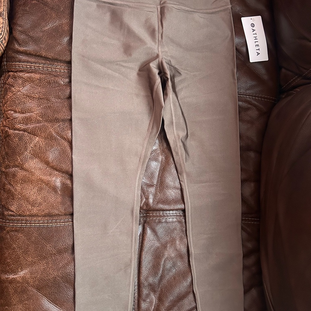 Athleta Elation Sheen Tight in Rich Brown